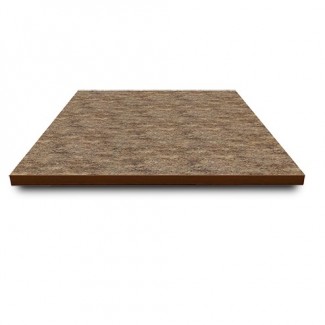 42" Square Laminate Table Top with Overlay Wood Edge